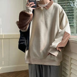Y2K Warm Loose Half Zipper Sweatshirt