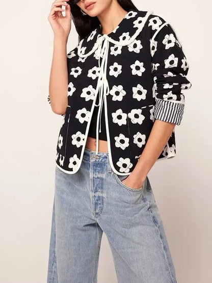 Boho Floral Reversible Padded Jacket