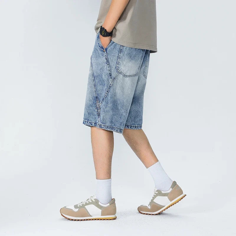Summer Essential Lightweight Elastic Waist Denim Short