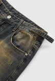 Vintage Washed Ripped Denim Jeans
