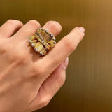 Luxurious Sapphire Sterling Gold Ring
