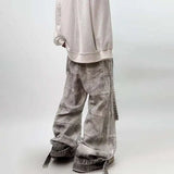 Modern Worn-Out Design Loose Wide Leg Jeans