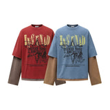Y2K Fake Two Pieces Loose Fit Long Sleeve T-Shirt