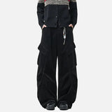 Y2K Handsome Solid Color Loose Cargo Pants