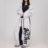 Y2K Streetwear High Waist Letter Patchwork Sweatpants