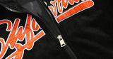 Heavy Motorcycle Suede Letter Embroidery Varcity Jacket