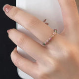 Colorful Natural Stone Open Ring