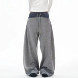 Colorful Patchwork Drawstring Elastic Waist Sweatpants