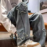 Y2K Star-Patterned Jeans