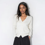 Women Casual Comfort V-Neck Knitted Cardigan