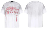 Y2K Retro Letter Embroidered Tie Dye Cotton T-Shirt
