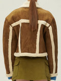Ladies Retro Suede Leather Jacket