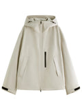 Womens Fashionable Plus Size Outdoor Windproof Jacket
