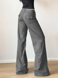 Vintage Grey Loose Fit Cargo Jeans