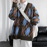 Argyle Oversized Cardigan