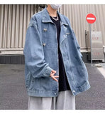 Streetwear Vintage Distressed Zippers Denim Jacket