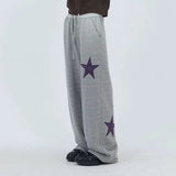 Wide Leg Star Print Japanese Style Sweatpants