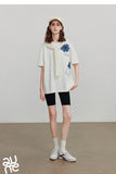 Women Cute Flower Casual Summer Short Sleeve T-Shirt