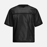 Translucent Mesh Printed Casual Sports T-Shirt