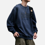 Ripped Casual Heavyweight Cotton Sweatshirt