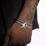 Double Twist Stainless Steel Chain Bracelet