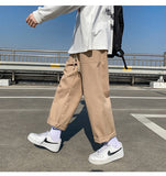 Solid Color Mid-waist Pants