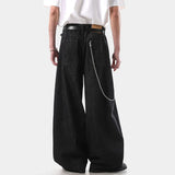 Elegant Stretch Comfort Solid Color Wide Leg Jeans