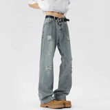 Oversized Energy  Broken Hole Slim Jeans