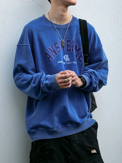 Vintage Korean Letter Print T-Shirt