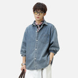 Vintage Washed Japanese Raw Denim Shirt