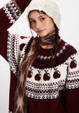 Cozy Soft Fair Isle Knitted Crewneck Sweater