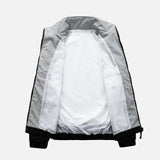 Patchwork Stand Collar Baseball Windbreaker Jacket