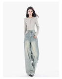 Light Blue Vintage Classic Loose Jeans