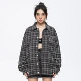 Oversized Black Hit Color Patch Shirt