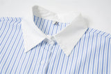 Stylish Embroidered Striped Long Sleeve Shirt