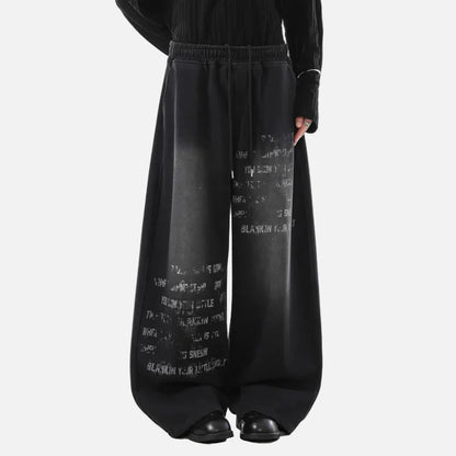 Chic Drawstring Elastic Waist Letter Printing Sweatpants