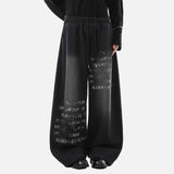 Chic Drawstring Elastic Waist Letter Printing Sweatpants