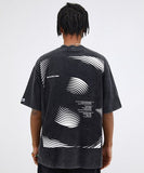 Finger Print Graphic Oversized T-shirt