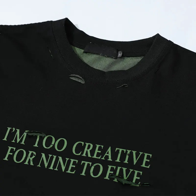 Vintage Patchwork Graphic Printed T-Shirt