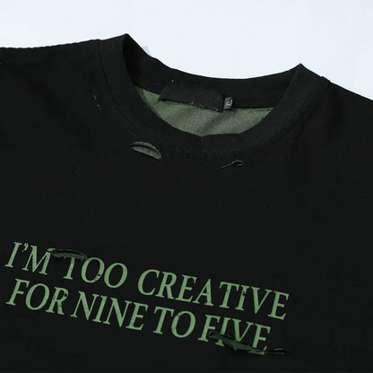 Vintage Patchwork Graphic Printed T-Shirt