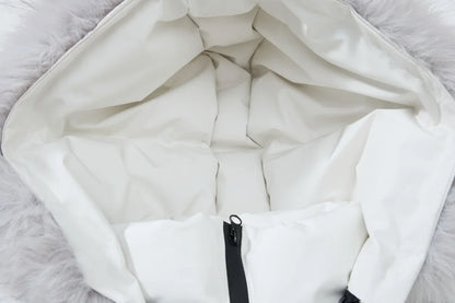 Insulated Fur Hooded Windbreaker Jacket