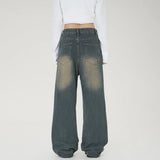 Elevated Solid Color Straight Baggy Jeans