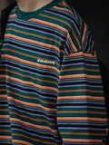 Retro Striped Casual Fit Long Sleeve T-Shirt