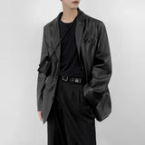 Men Youthful Grunge Moto PU Leather Jacket