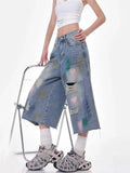 Boyfriend Graffiti Ripped Cool Jorts