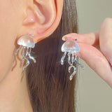 Deep Sea Jellyfish Crystal Earrings