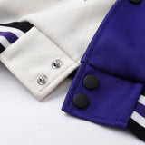 Splicing Short "All Star" Varsity Jacket