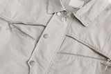 Long Zip-up Denim Jacket