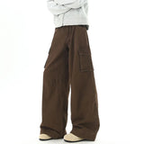 Trendy Korean Style Cargo Wide Leg Pants