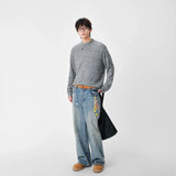 Lightweight Textured Knit Mock Neck Sweater
